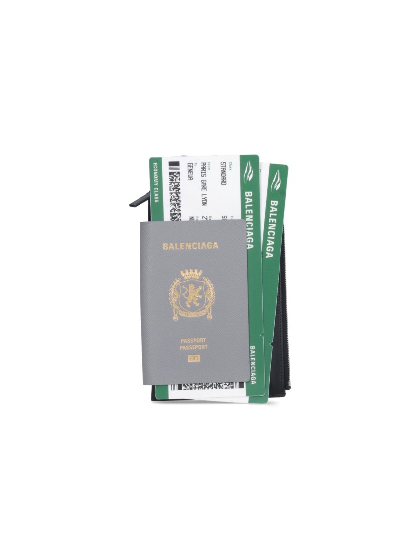 Balenciaga "Passport" Smartphone Holder – Gray Grijs