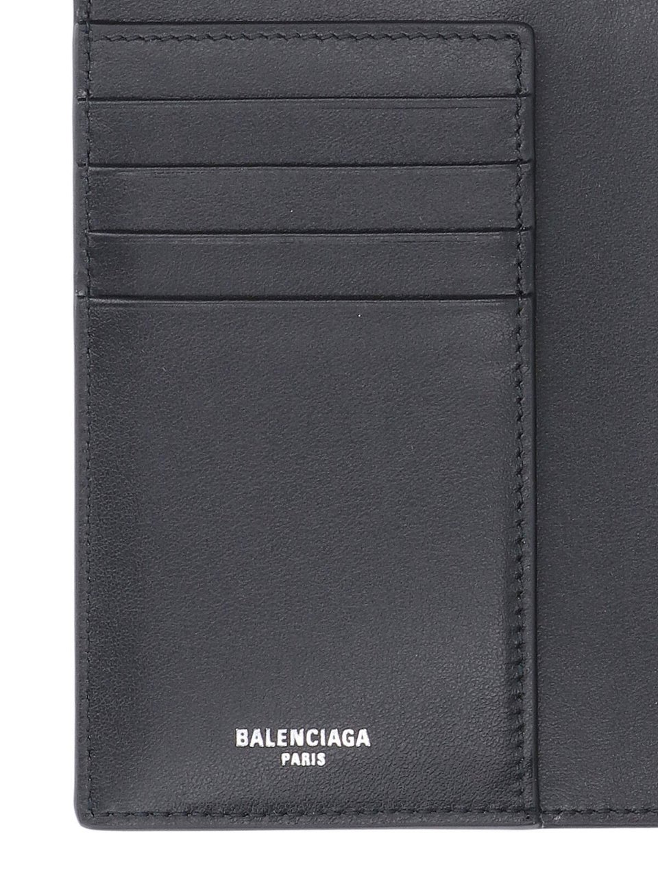 Balenciaga Black Passport Saffiano Leather Wallet Case Zwart