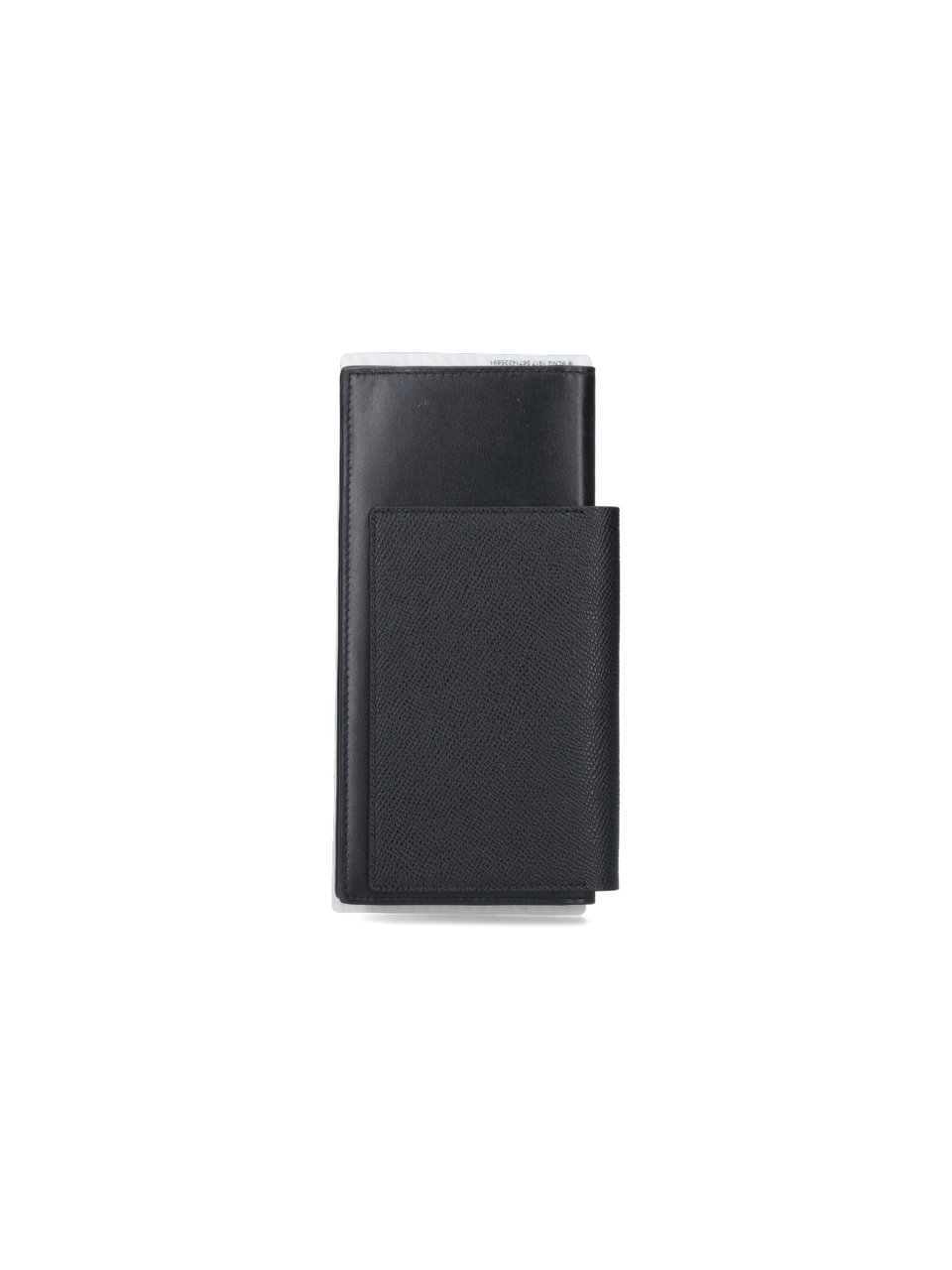 Balenciaga Black Passport Ticket Graphic Long Wallet Zwart