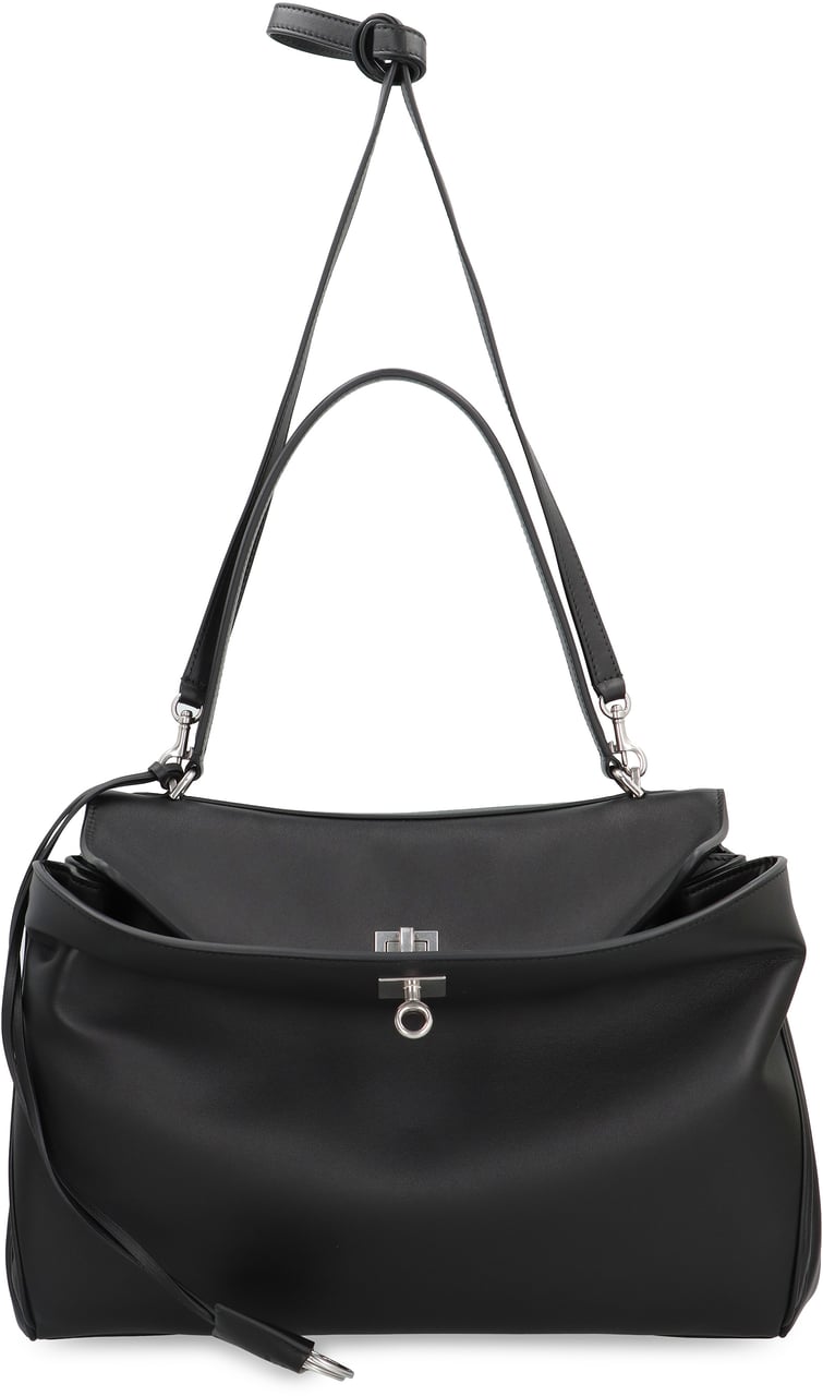 Balenciaga Rodeo Media Leather handbag Zwart