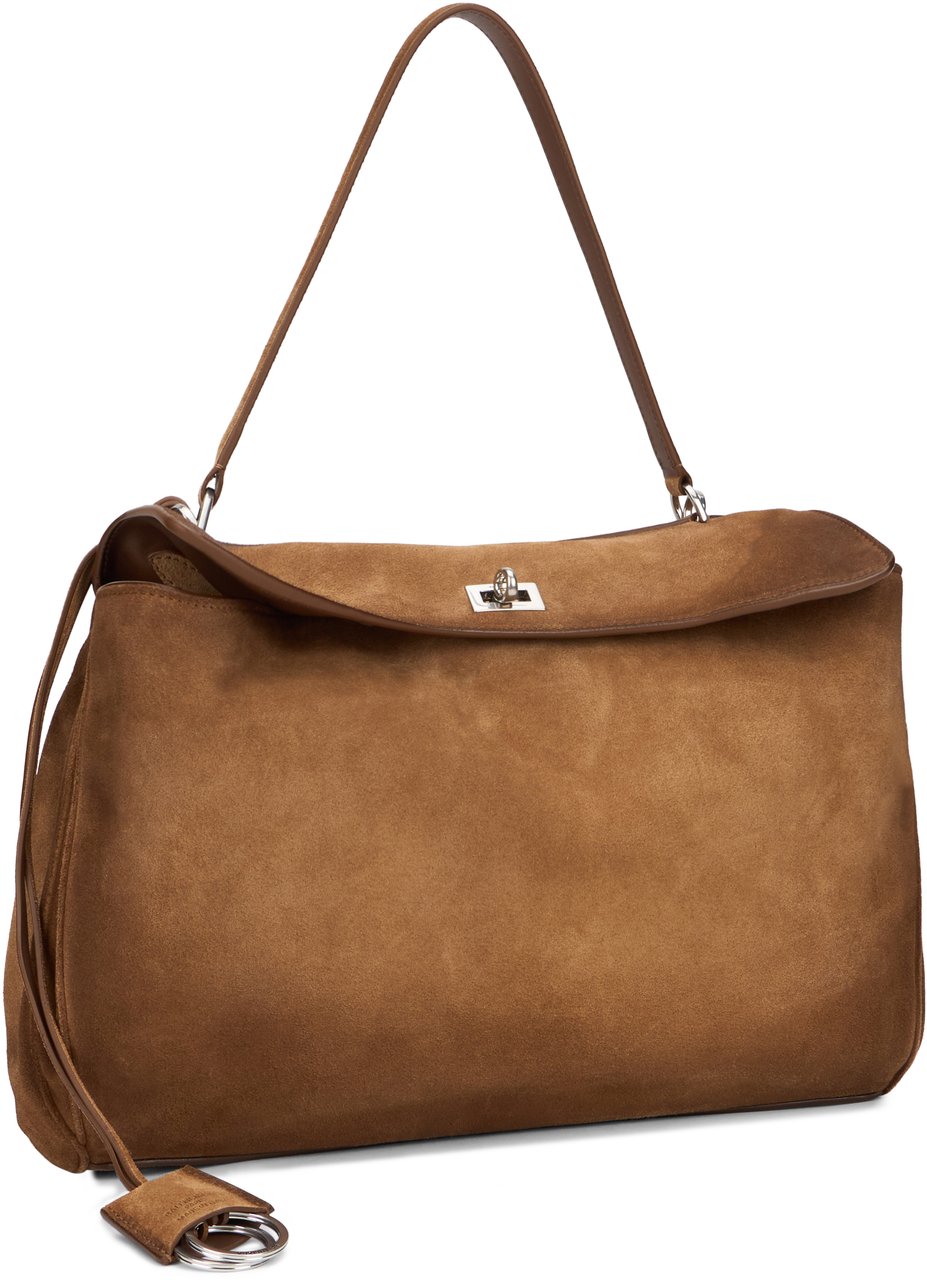 Balenciaga Rodeo Large Bag in suede Bruin