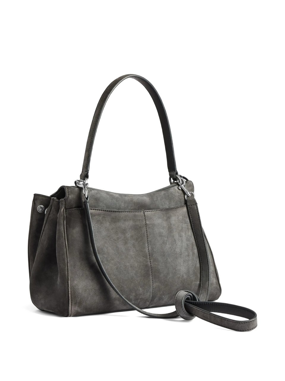 Balenciaga Structured Grey Handbag with Top Handle and Detachable Strap Grijs