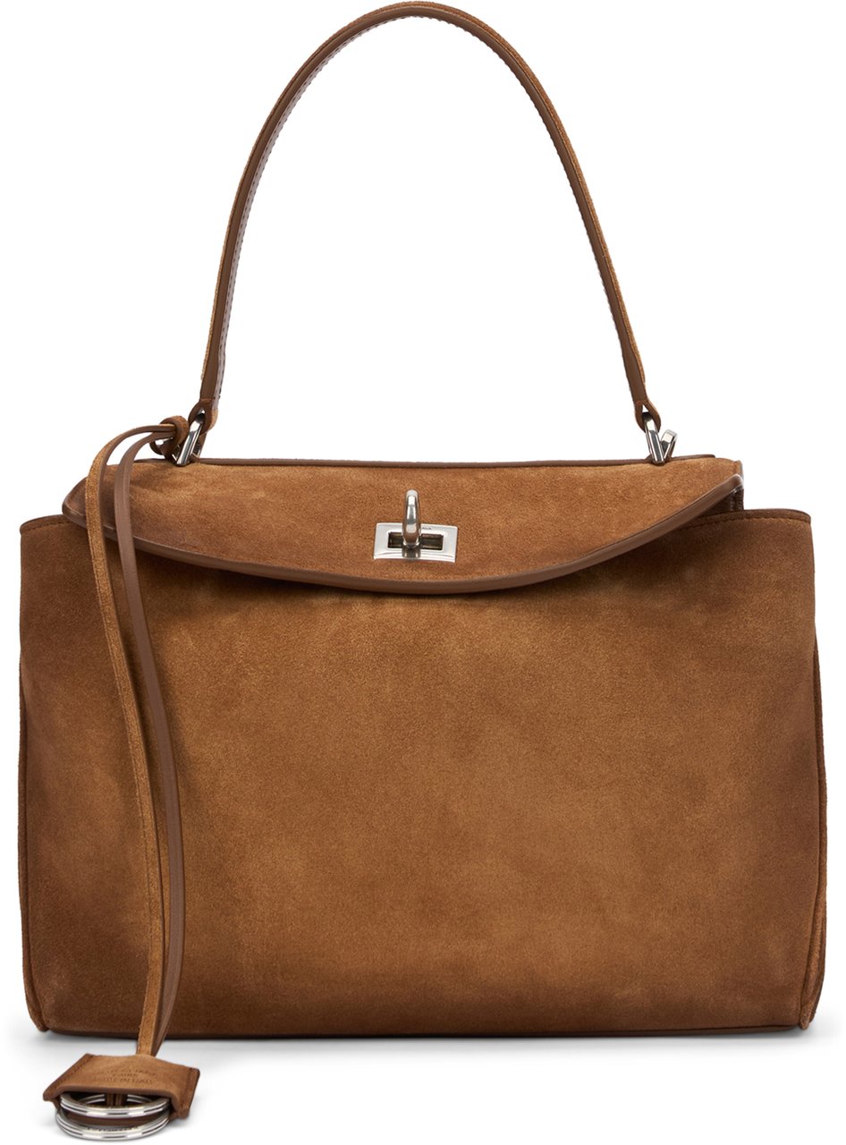 Balenciaga Small Rodeo handbag in suede Neutraal