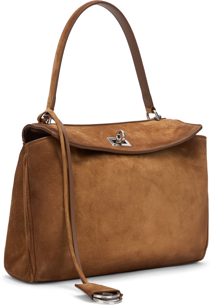 Balenciaga Small Rodeo handbag in suede Neutraal