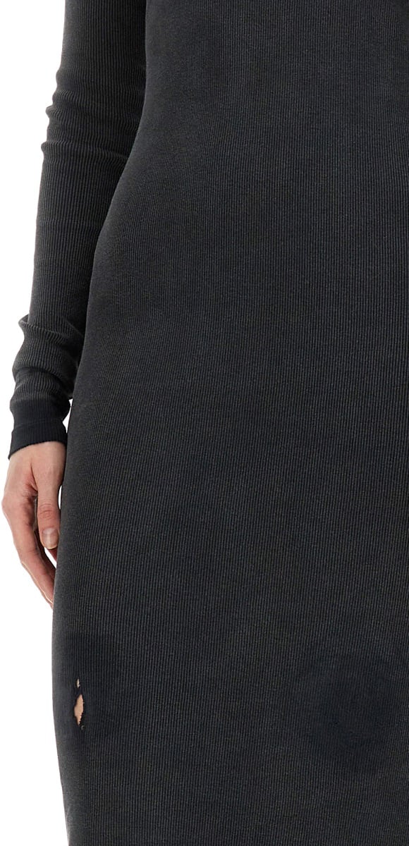 Balenciaga Flowing Cotton Maxi Dress with Elegant Silhouette Zwart