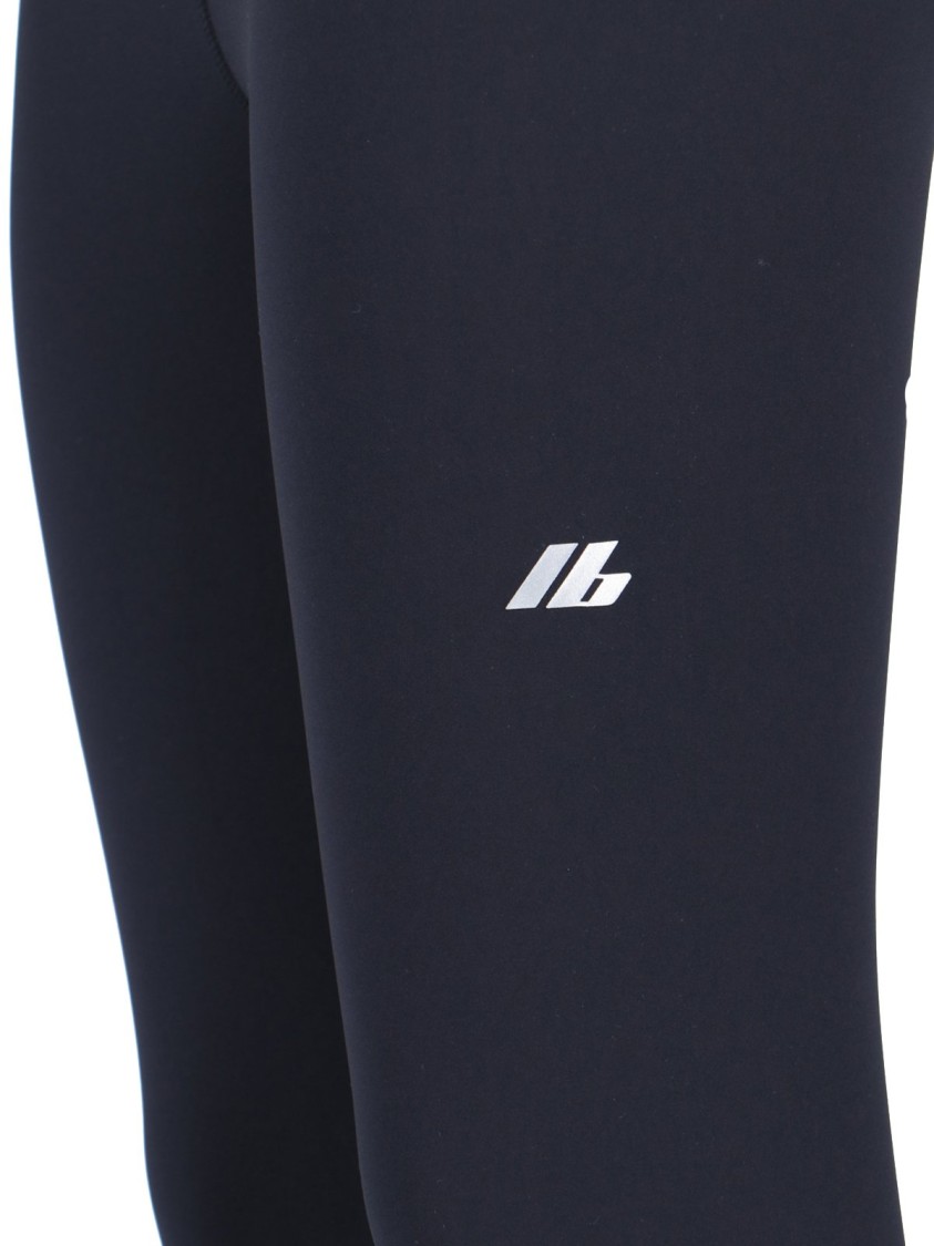 Balenciaga Skinny Fit Leggings With Logo Emblem Zwart