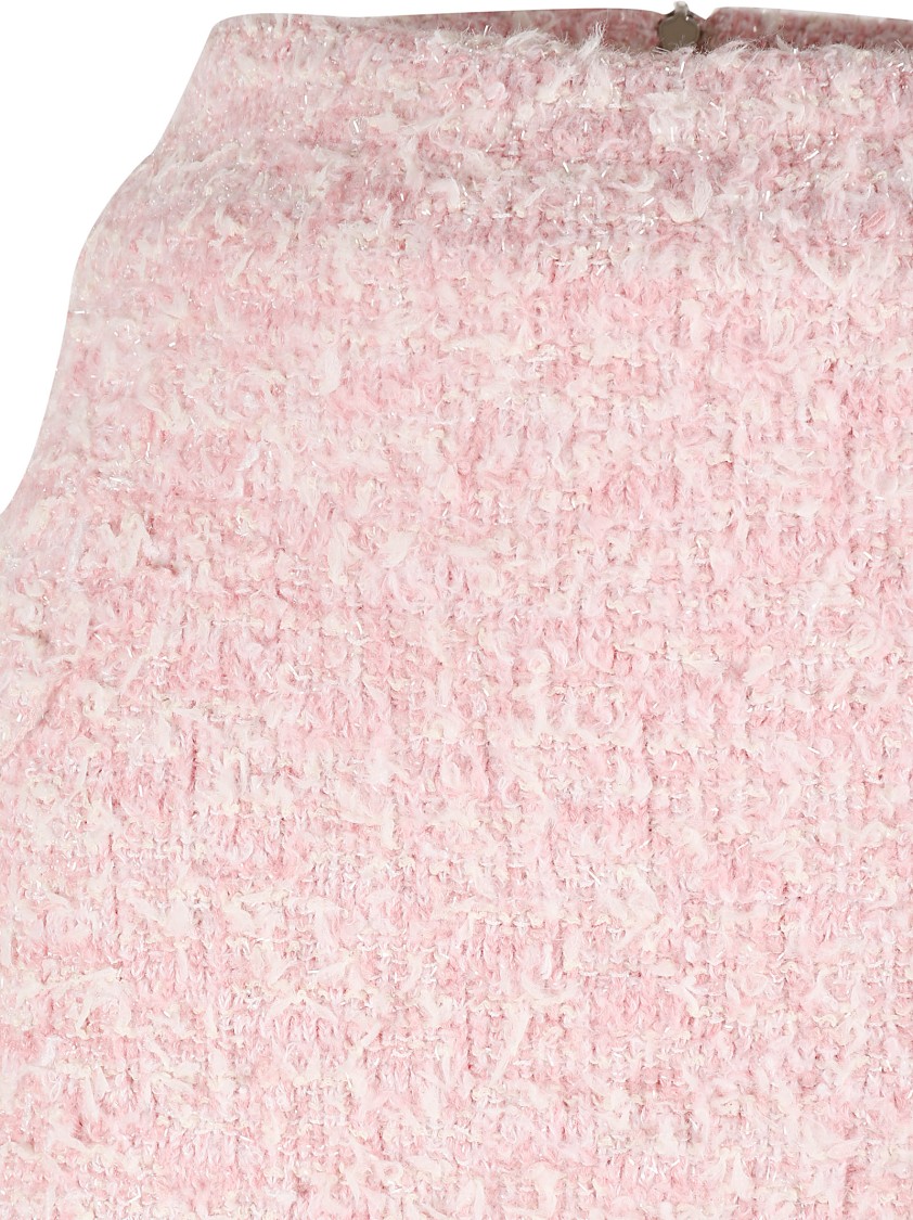 Balenciaga Textured Pink Skirt With Fitted Silhouette Roze