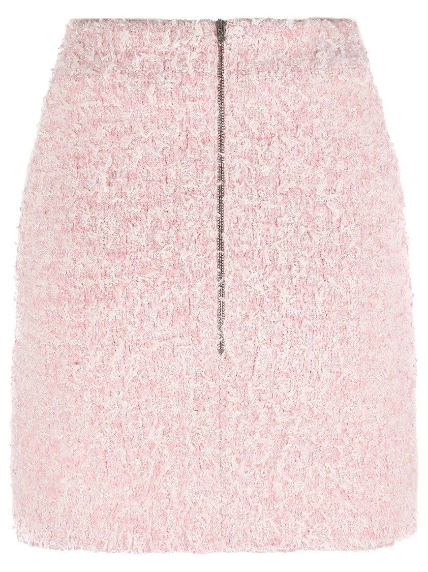 Balenciaga Textured Pink Skirt With Fitted Silhouette Roze