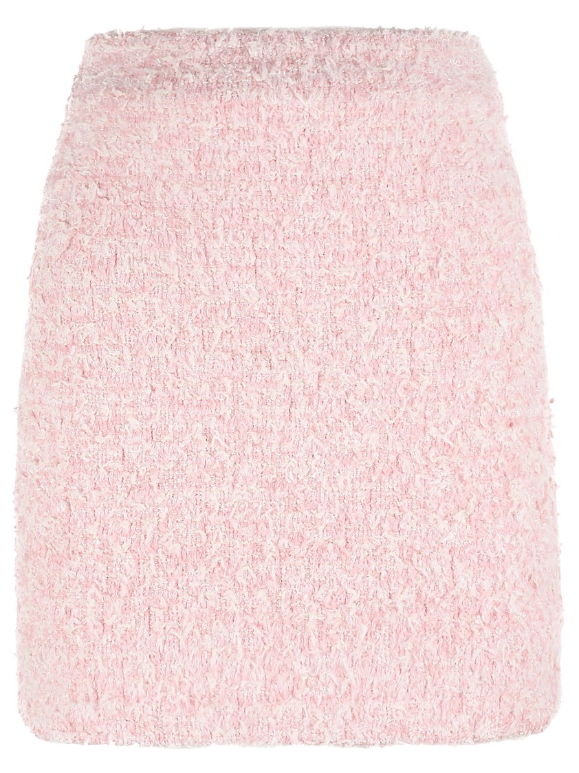 Balenciaga Textured Pink Skirt With Fitted Silhouette Roze