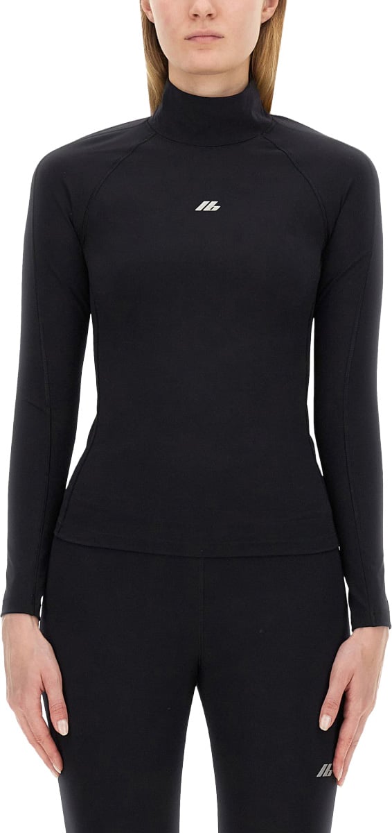 Balenciaga Form-Fitting Top with Balenciaga Logo Neutraal