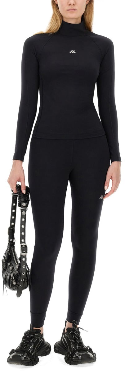 Balenciaga Form-Fitting Top with Balenciaga Logo Neutraal