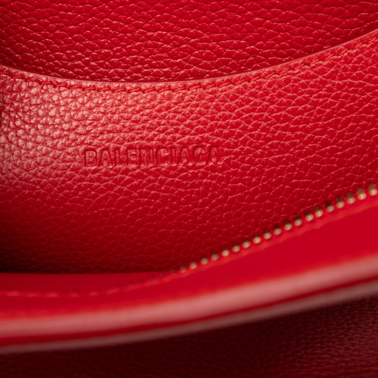 Balenciaga Small Grained Calfskin Motocross Neo Classic City Satchel Rood