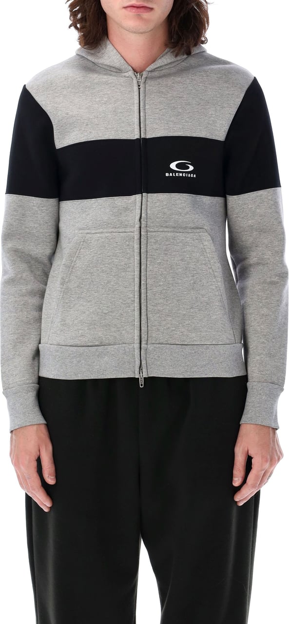 Balenciaga Sweatsuit Hoodie Heather Greyblack Donkergrijs