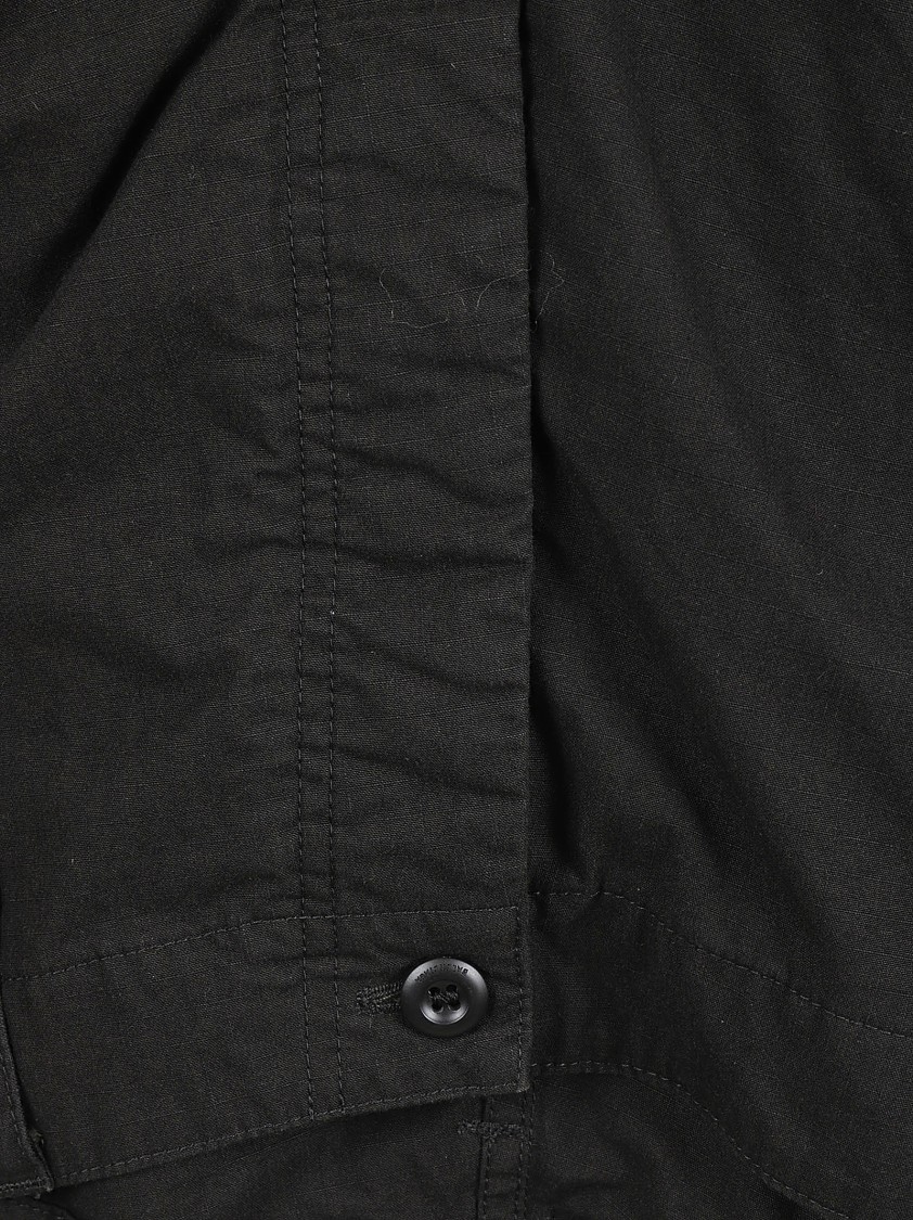 Balenciaga Structured V-Neck Top With Wide Sleeves Zwart