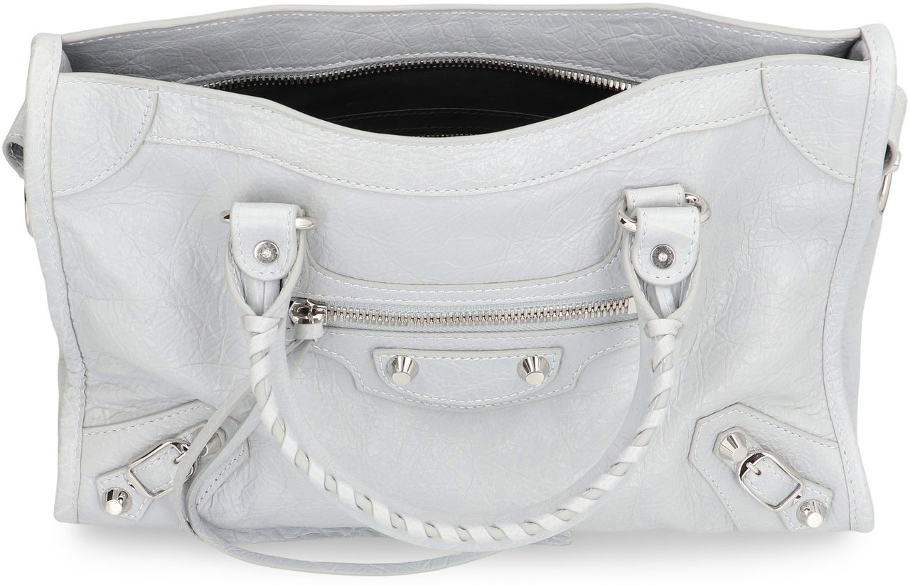 Balenciaga Le City Small leather bag Lichtgrijs