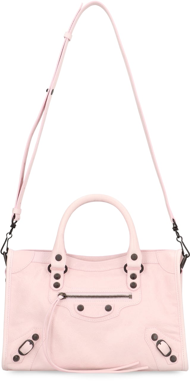 Balenciaga Little Leather Bag in the City Roze