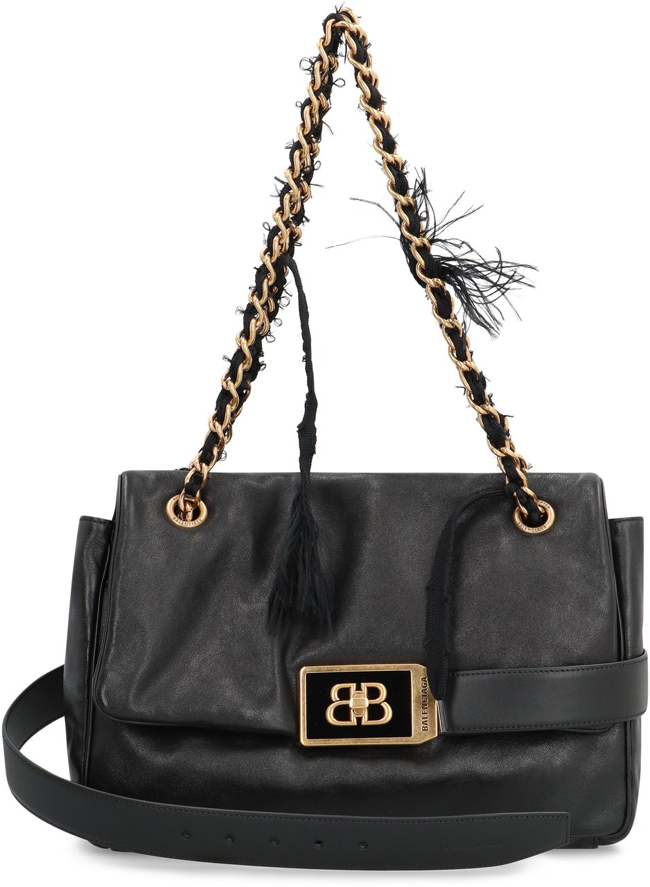 Balenciaga Modu leather crossbody bag Zwart