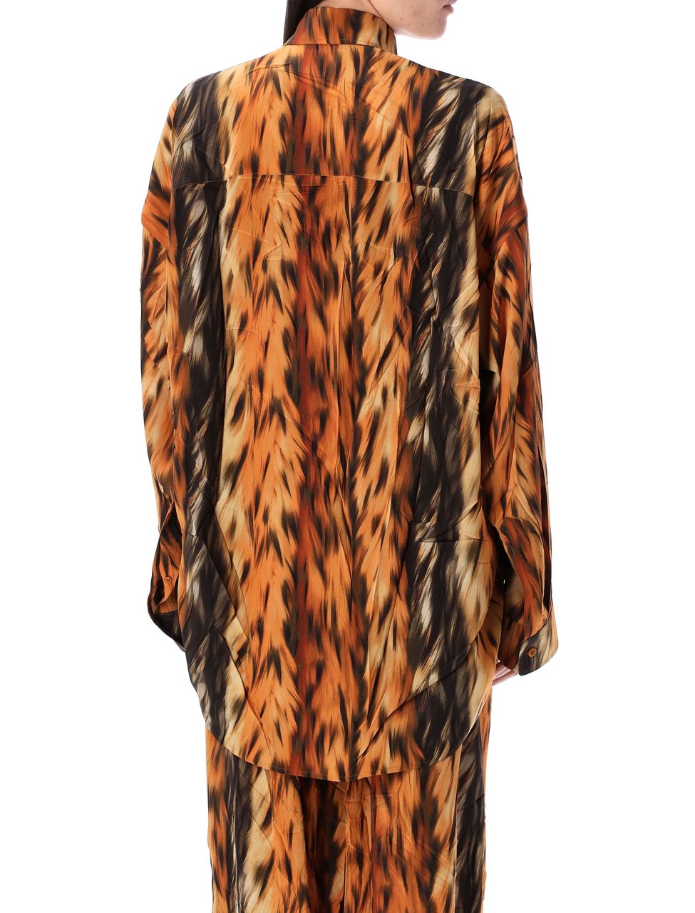 Balenciaga L/S Cocoon Shirt Marrone Bruin