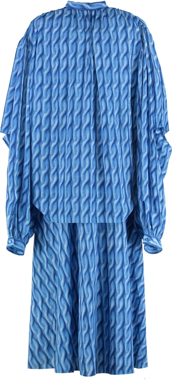 Balenciaga Printed dress Blauw