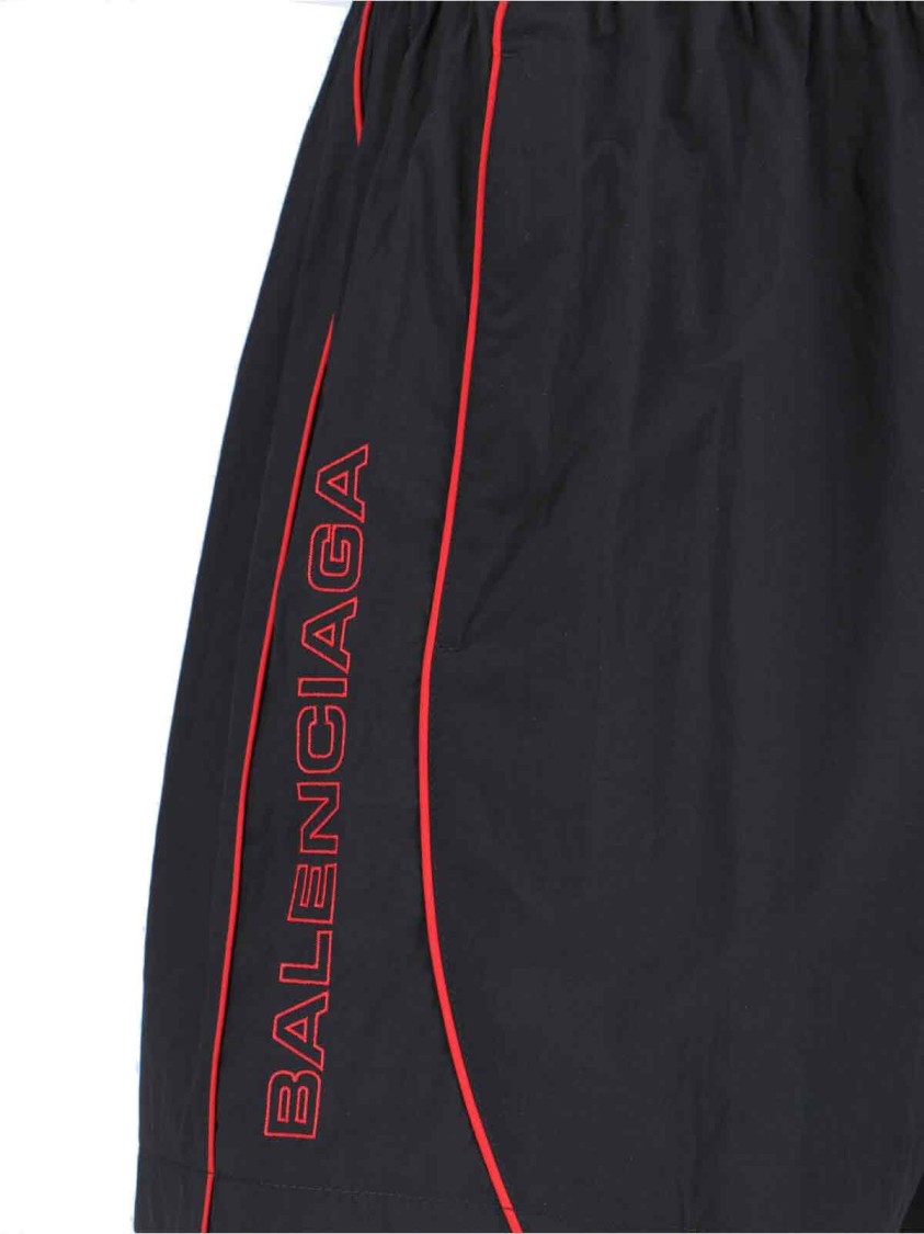Balenciaga Logo Sports Shorts – Black Zwart