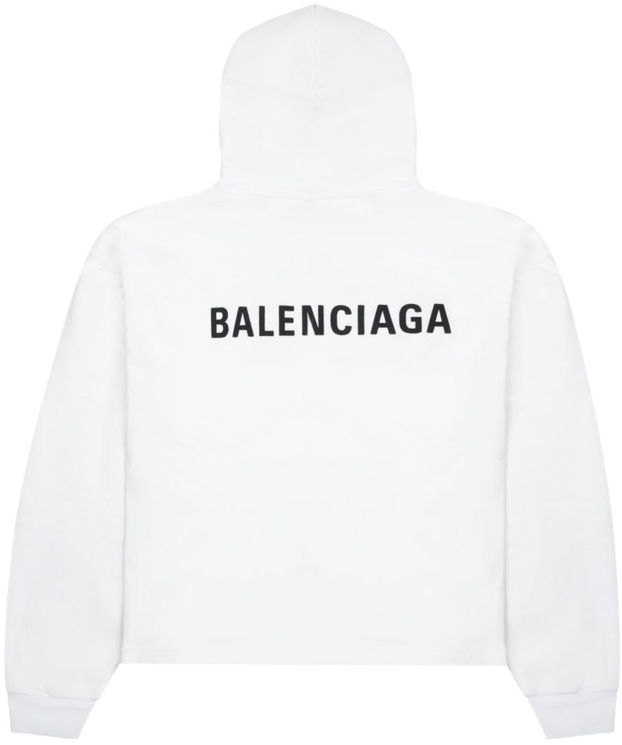 Balenciaga Cropped Hoodie With Minimalist Design And Iconic Logo Wit