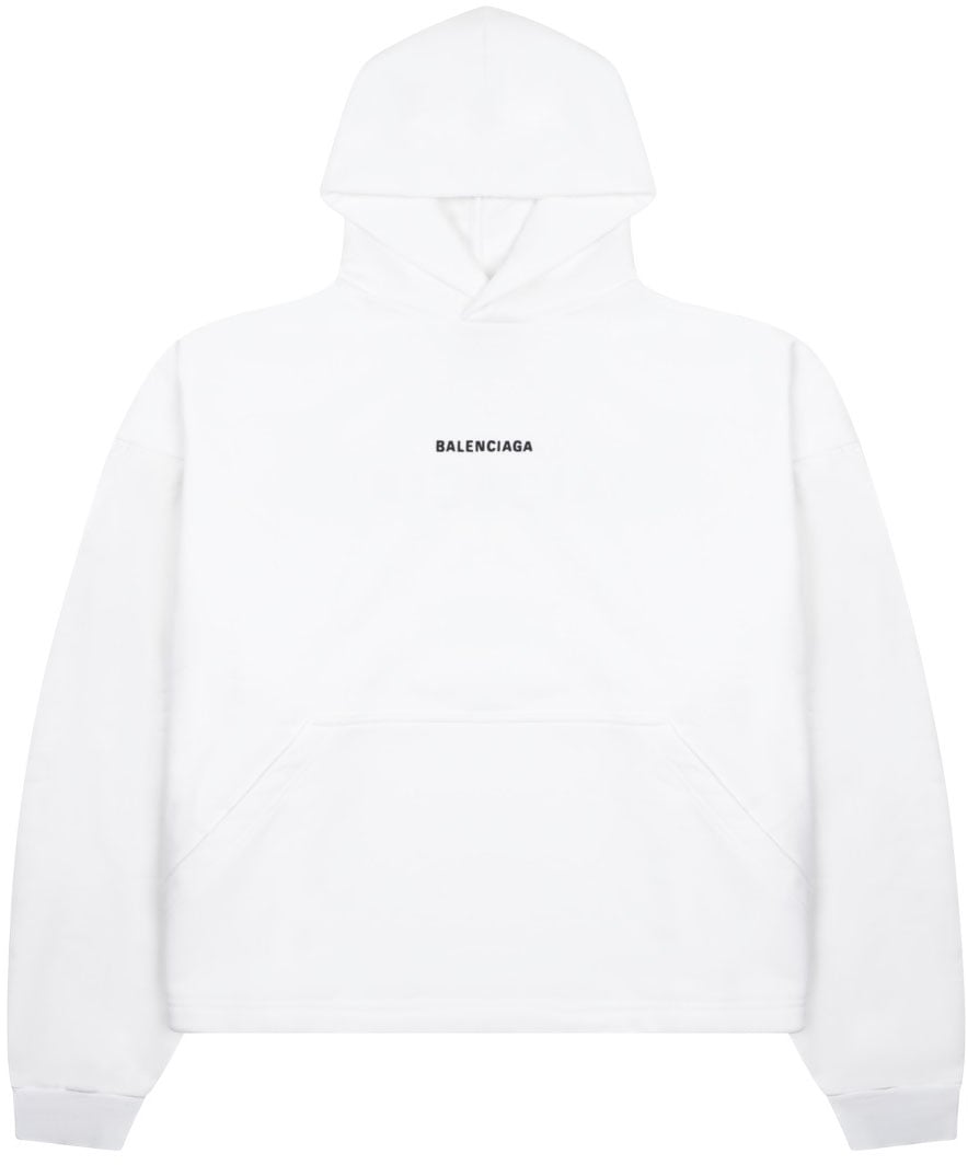 Balenciaga Cropped Hoodie With Minimalist Design And Iconic Logo Wit