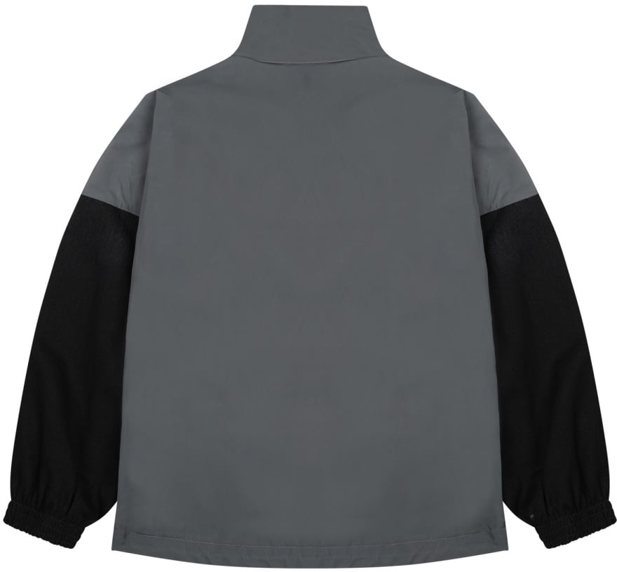 Balenciaga Color-Block Oversized Jacket With Bold Logo Zwart