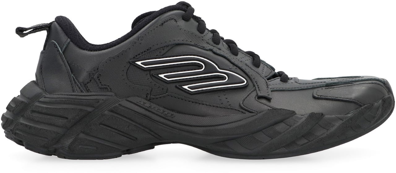 Balenciaga Monday leather and fabric low-top sneakers Wit