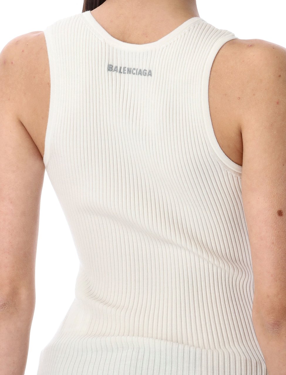 Balenciaga Rib-knit tank top Wit