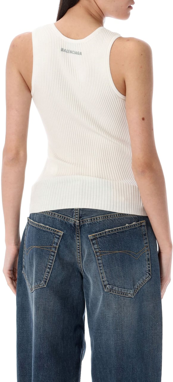 Balenciaga Rib-knit tank top Wit