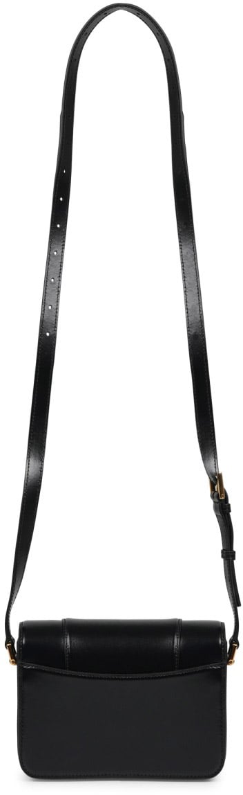 Balenciaga Structured Hourglass-Shaped Black Calfskin Shoulder Bag Zwart