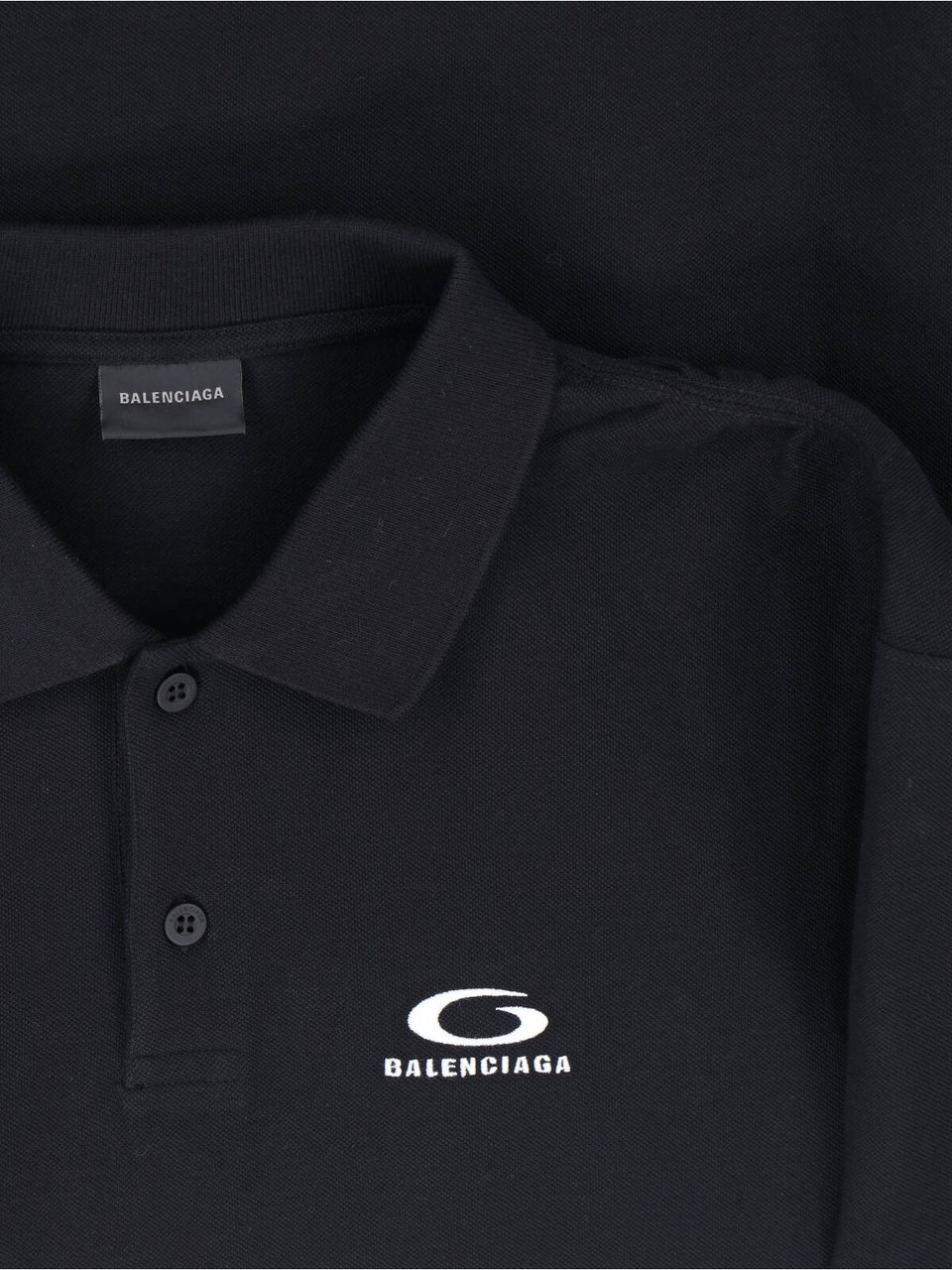 Balenciaga "Laurel" Polo – Black Zwart
