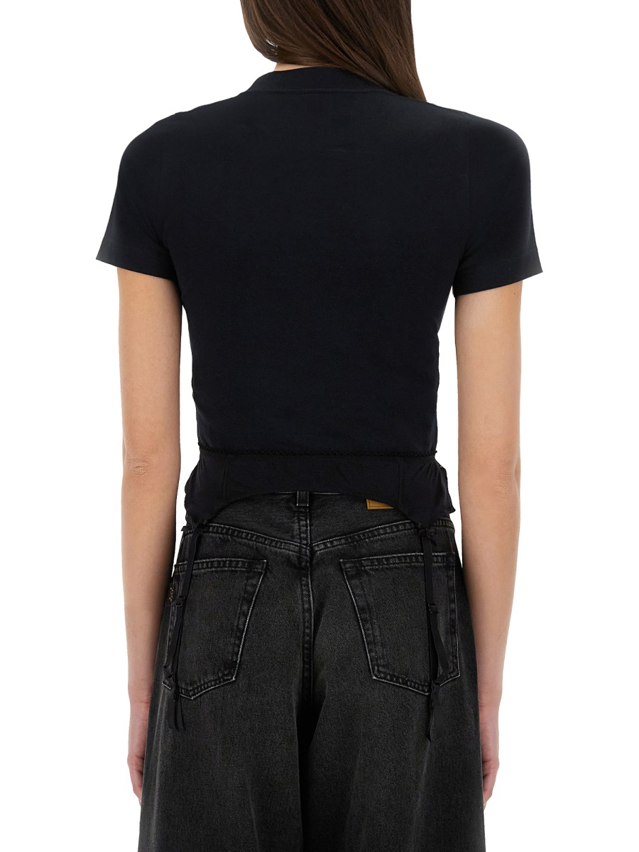 Balenciaga Form-Fitting T-Shirt Lingerie Crafted from Premium Cotton Blend Zwart