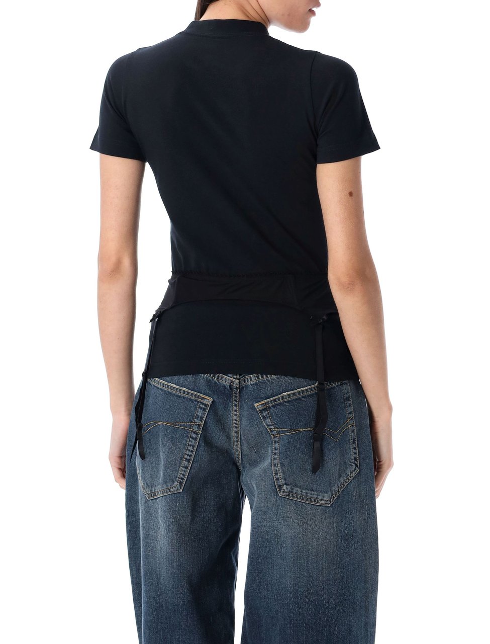 Balenciaga Lingerie Tshirt Faded Black Zwart