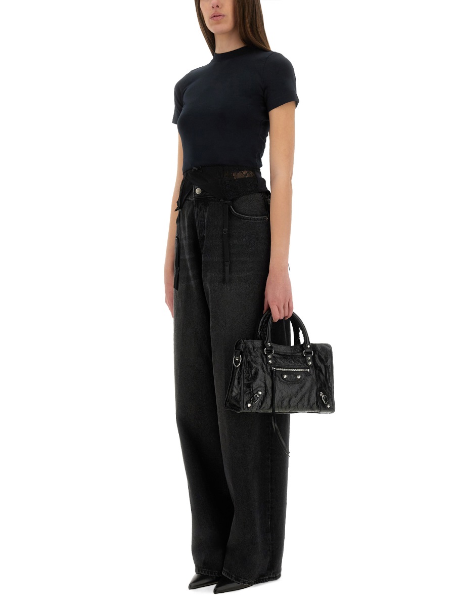 Balenciaga Form-Fitting T-Shirt Lingerie Crafted from Premium Cotton Blend Zwart