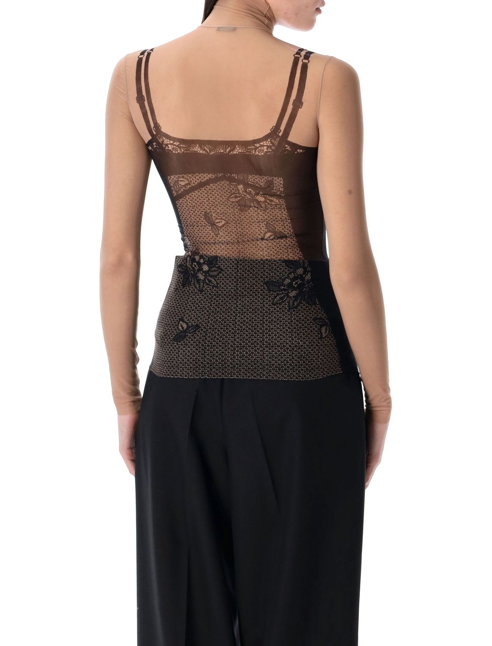 Balenciaga Trompe L'Oeil Lingerie Top Blacklight Blue Divers