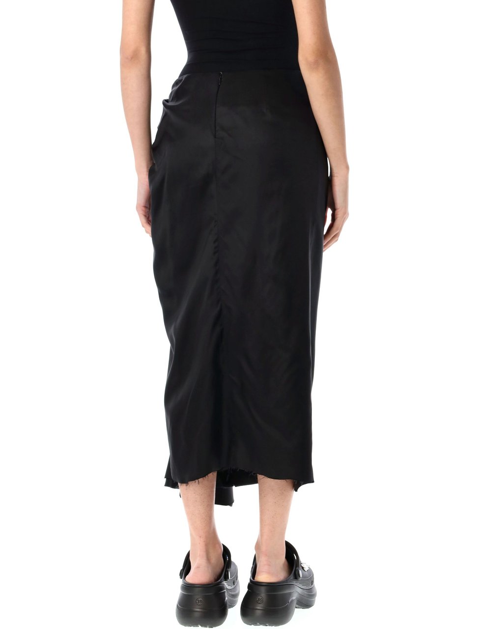 Balenciaga Draped Skirt Nero Zwart