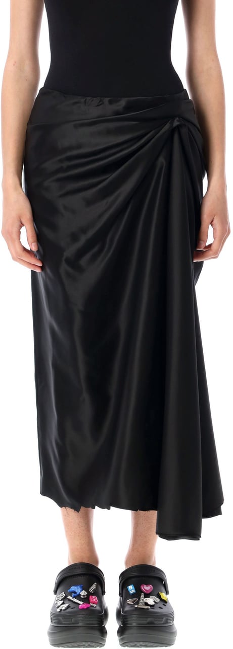 Balenciaga Draped Skirt Nero Zwart