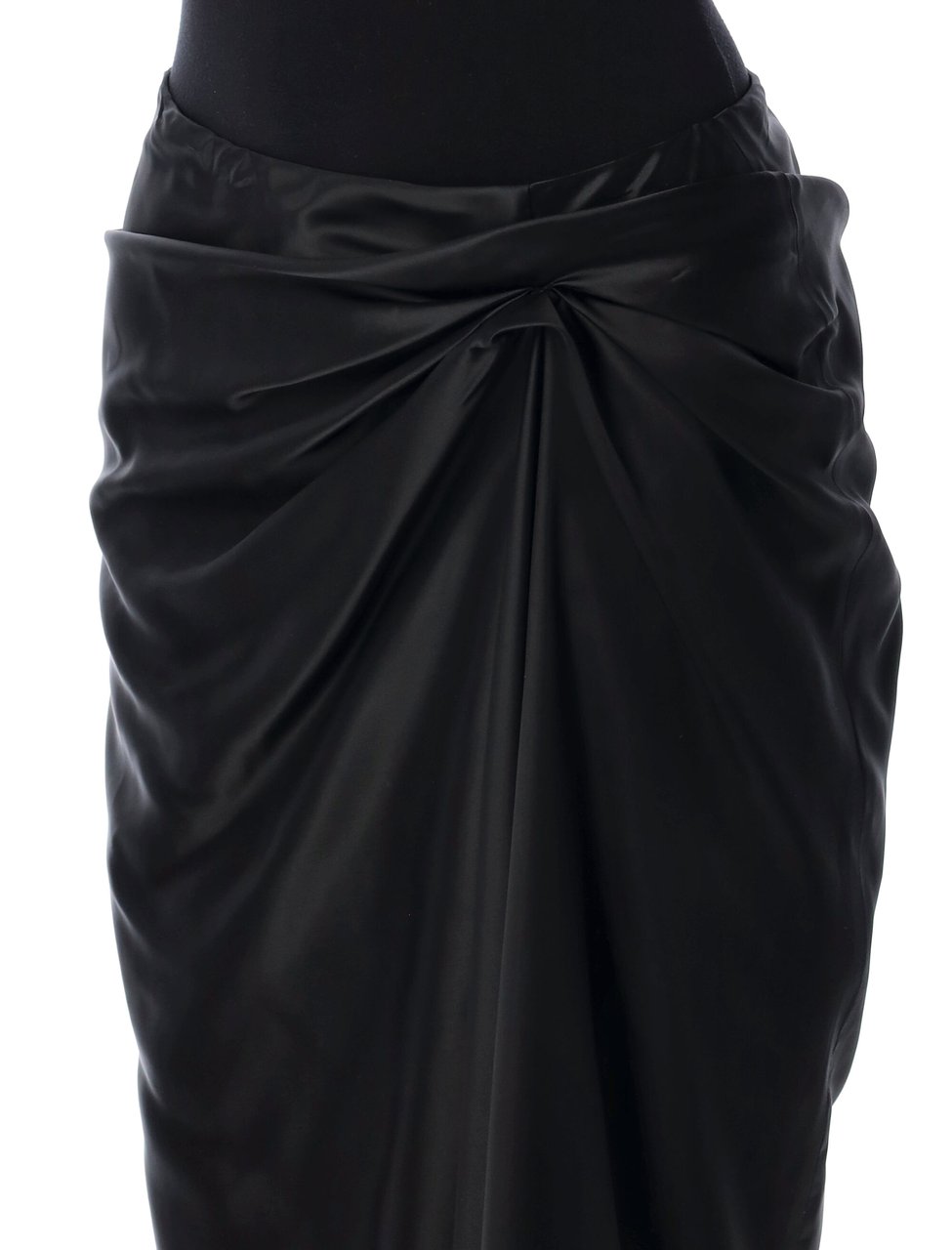 Balenciaga Draped Skirt Nero Zwart