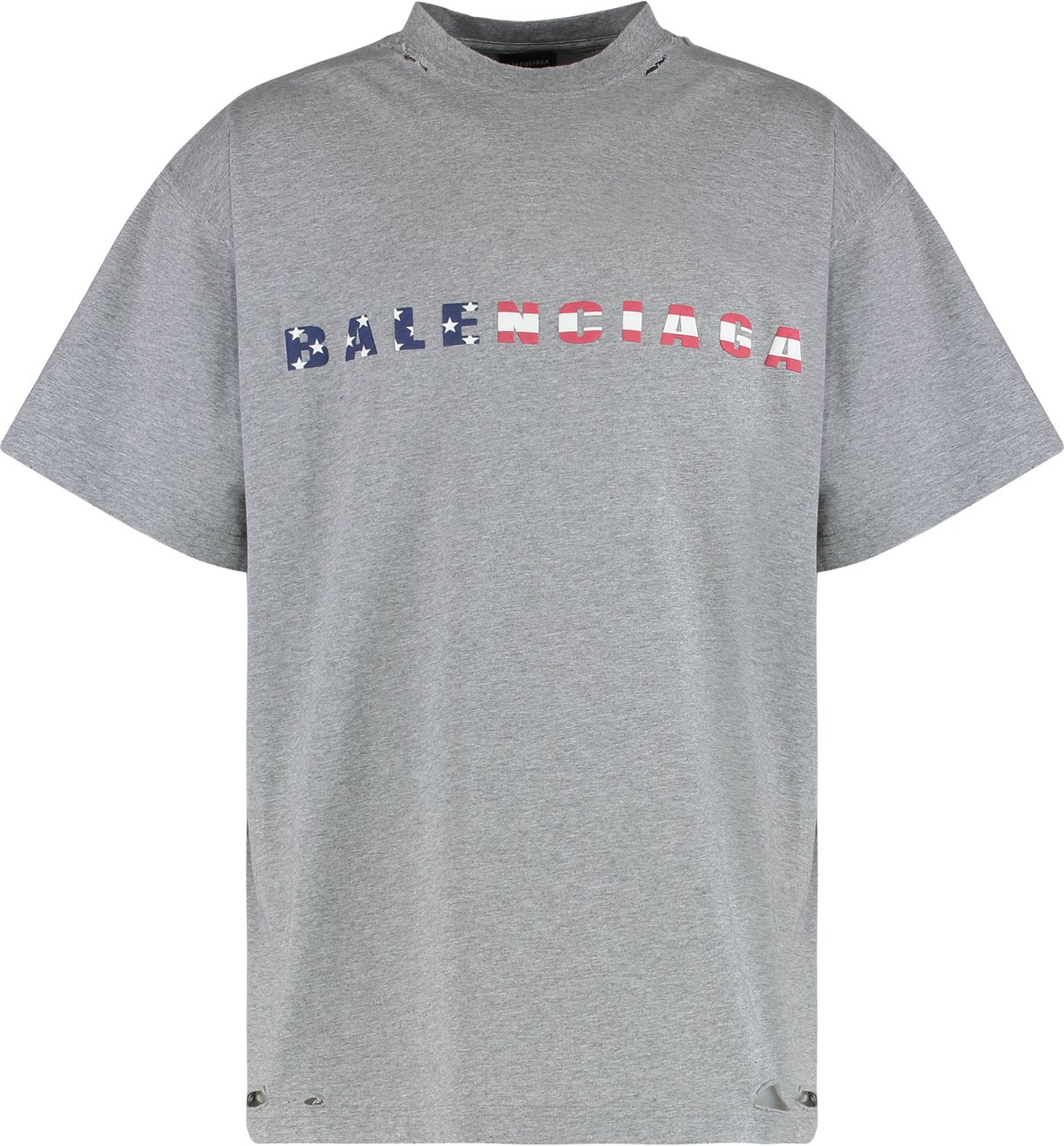 Balenciaga T-shirt crew neck in cotton Grijs