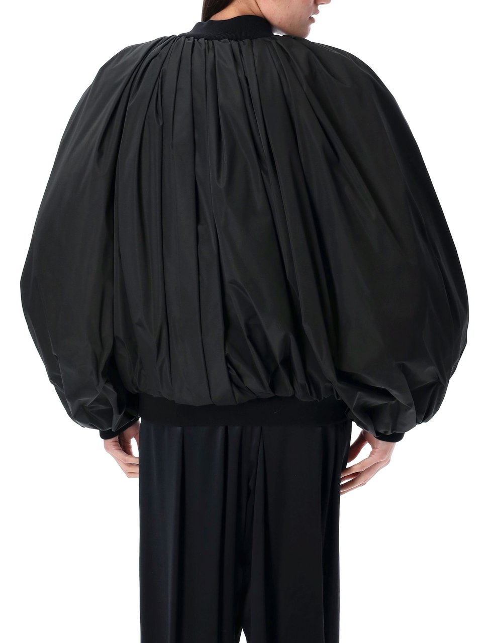 Balenciaga Draped Bomber Nero Zwart