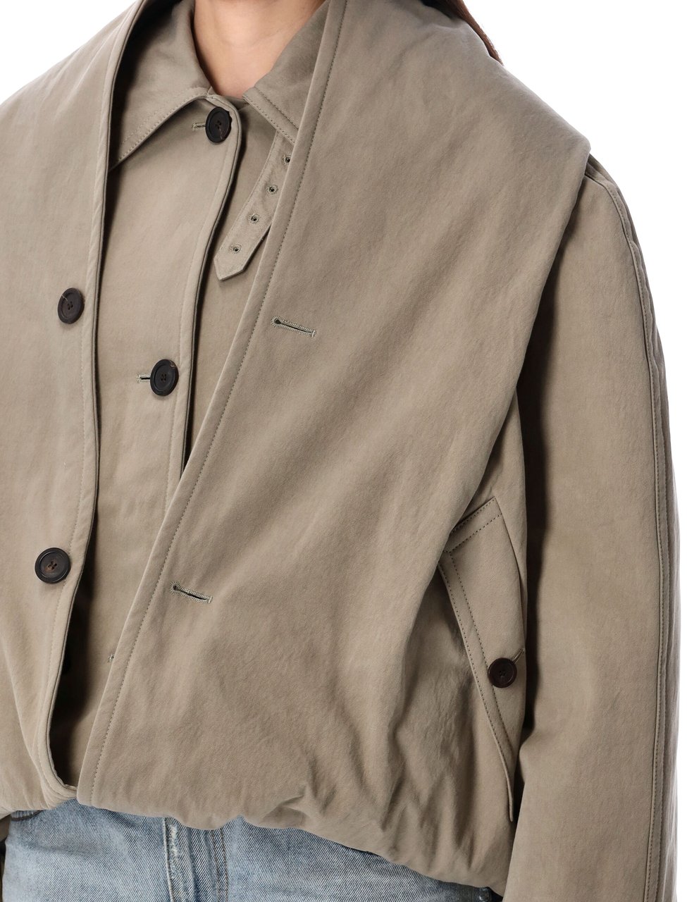 Balenciaga Hooded Trench Beige Beige