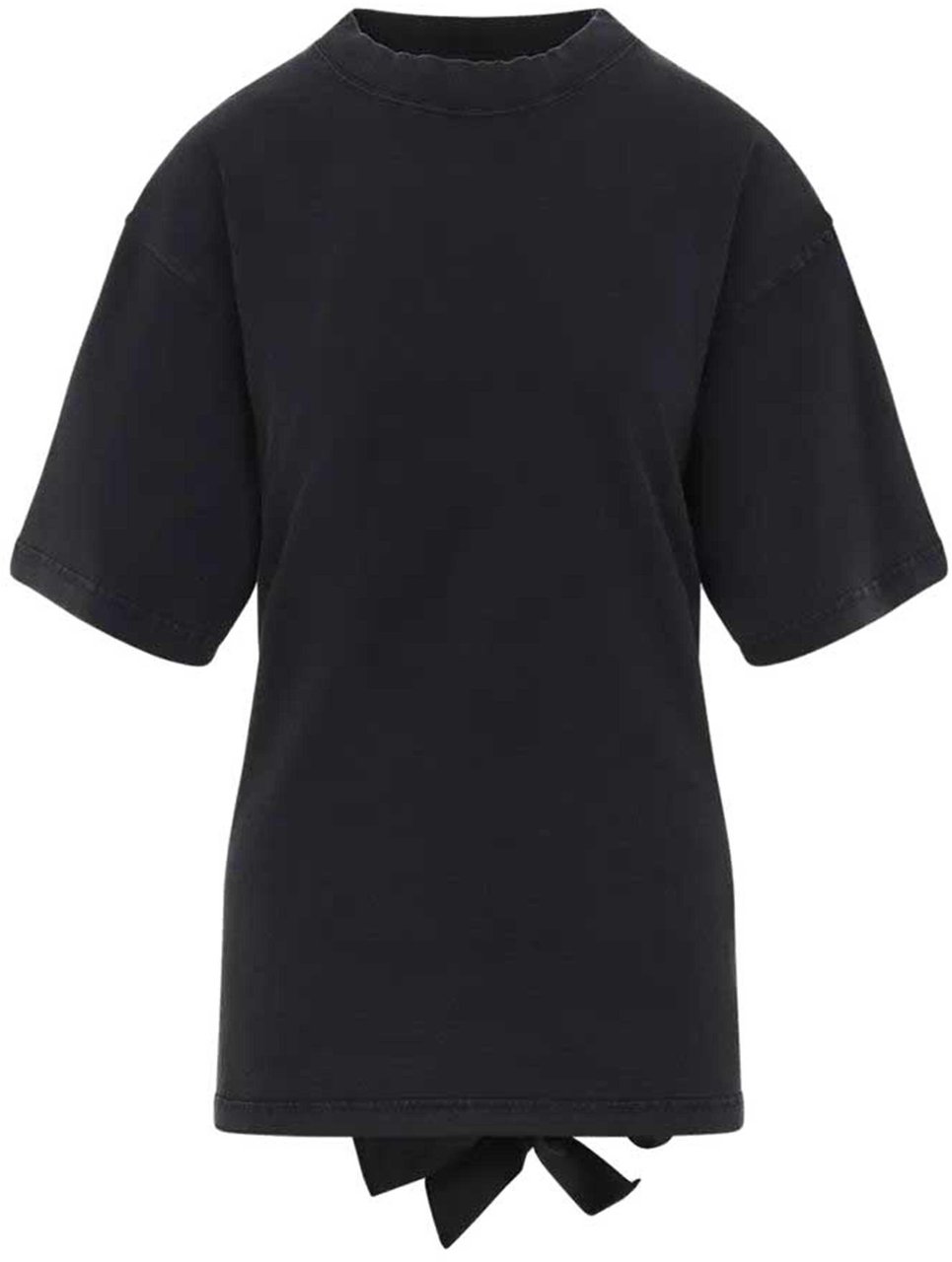 Balenciaga Lace-up T-shirt Zwart
