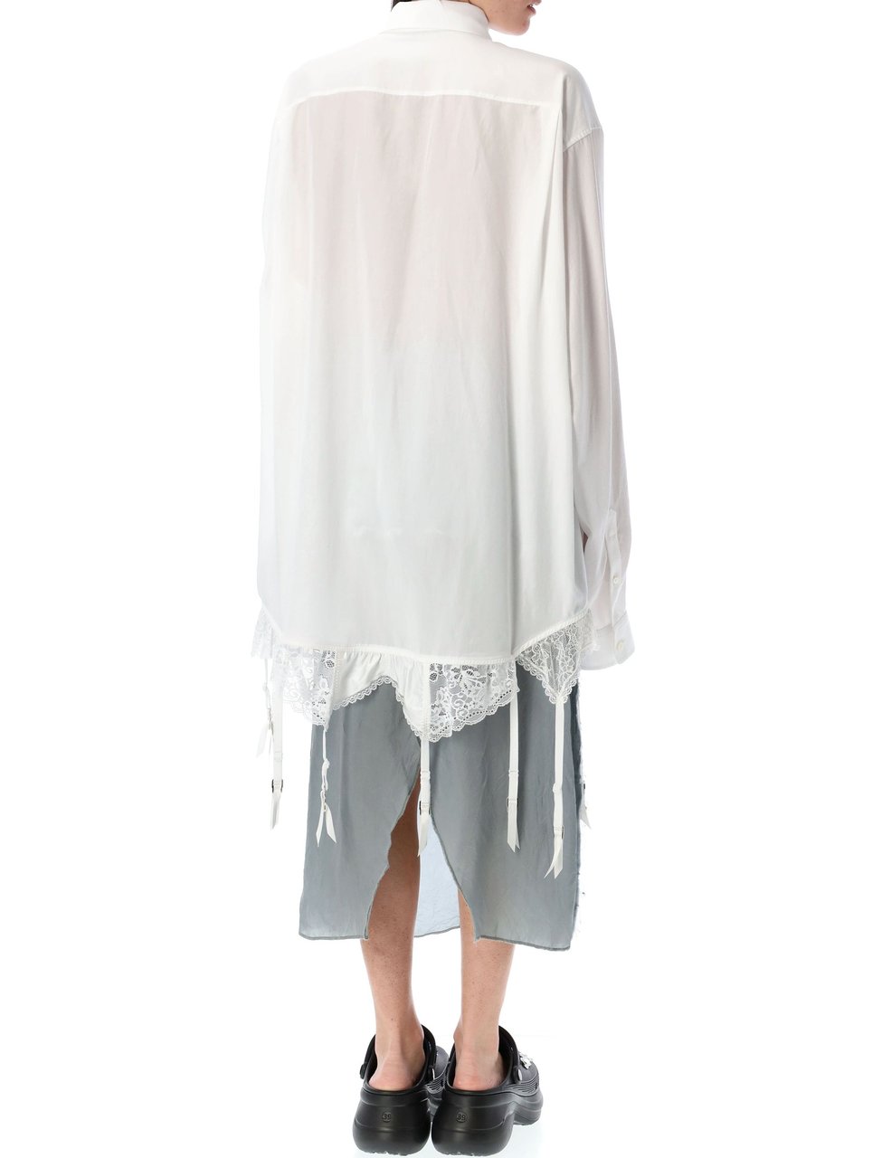 Balenciaga Lingerie Shirt Bianco Wit