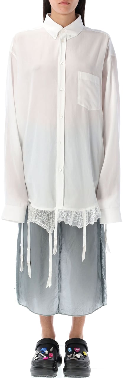 Balenciaga Lingerie Shirt Bianco Wit