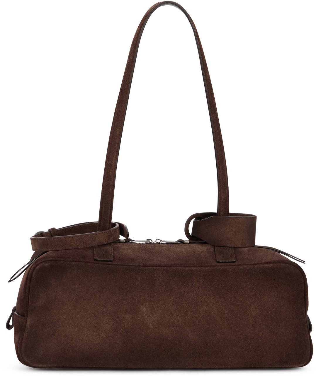 Balenciaga Bowling bag Carrie small in suede leather Bruin