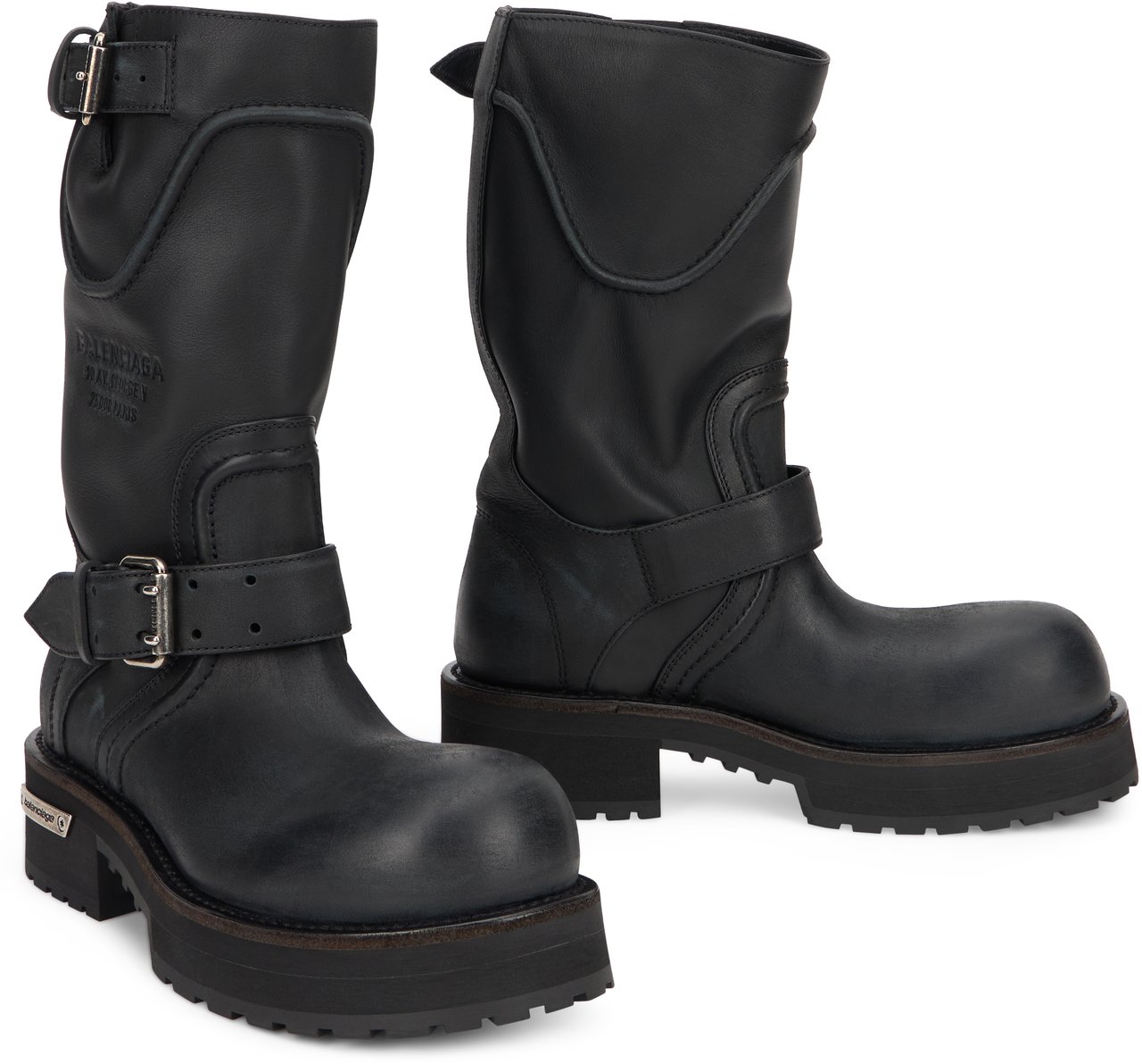 Balenciaga Venom boots in leather Zwart