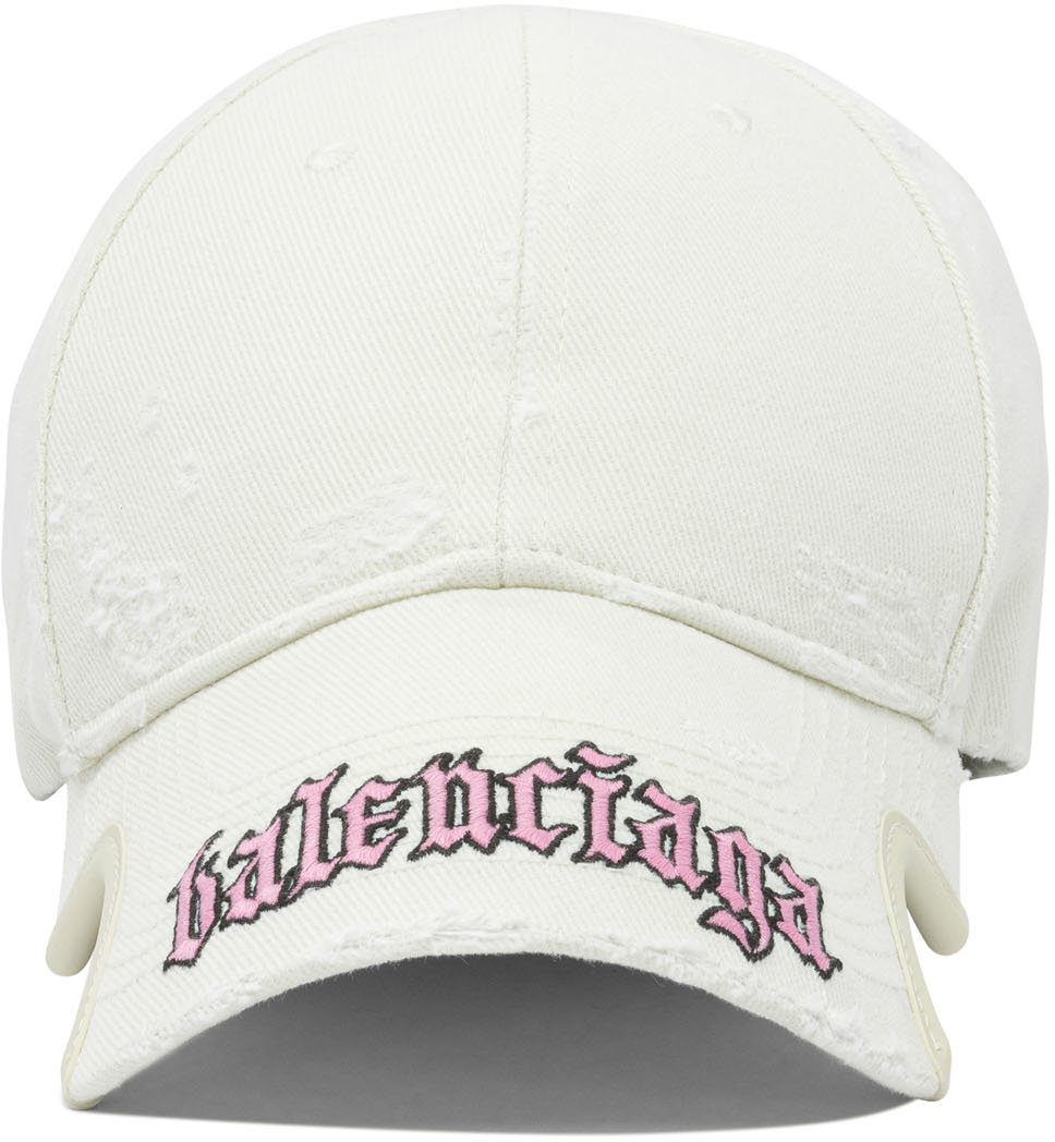 Balenciaga "Blackletter Script" trucker hat Wit