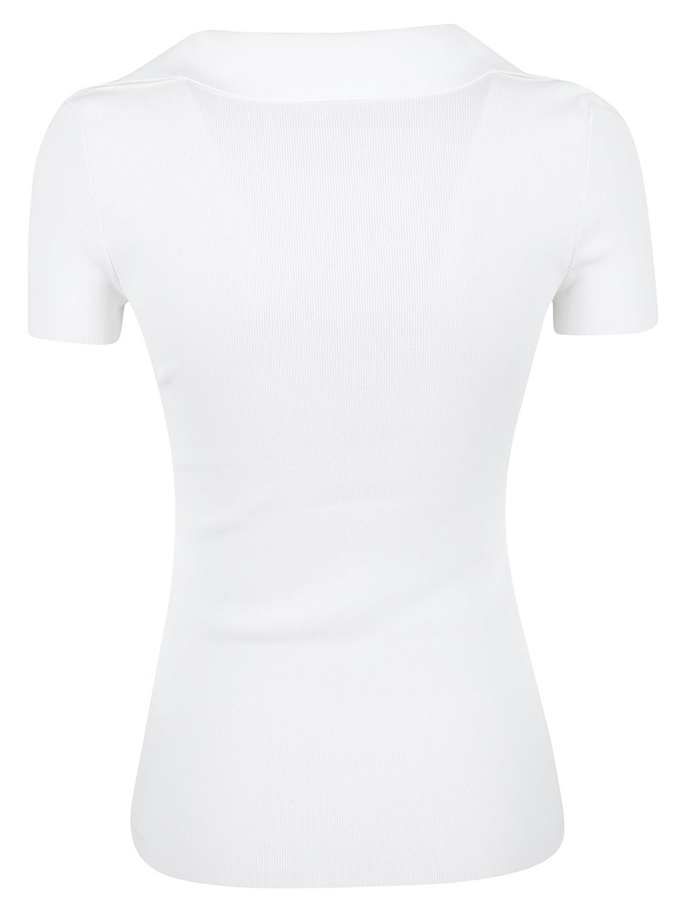 Balenciaga Fitted V-Neck T-Shirt With Embroidered Logo Detail Wit