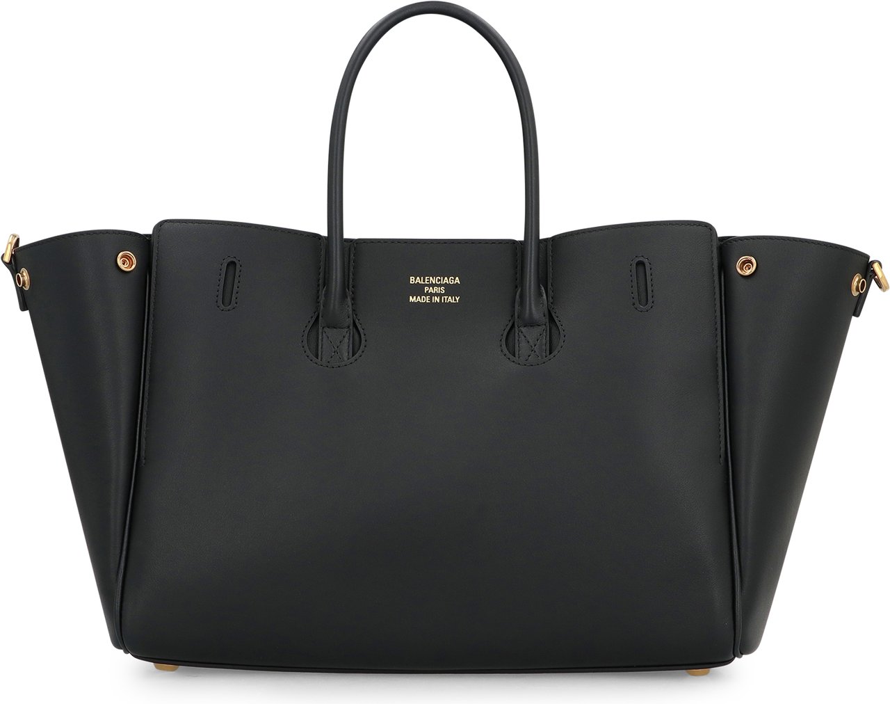 Balenciaga Bel Air Small Leather Carry Bag Zwart